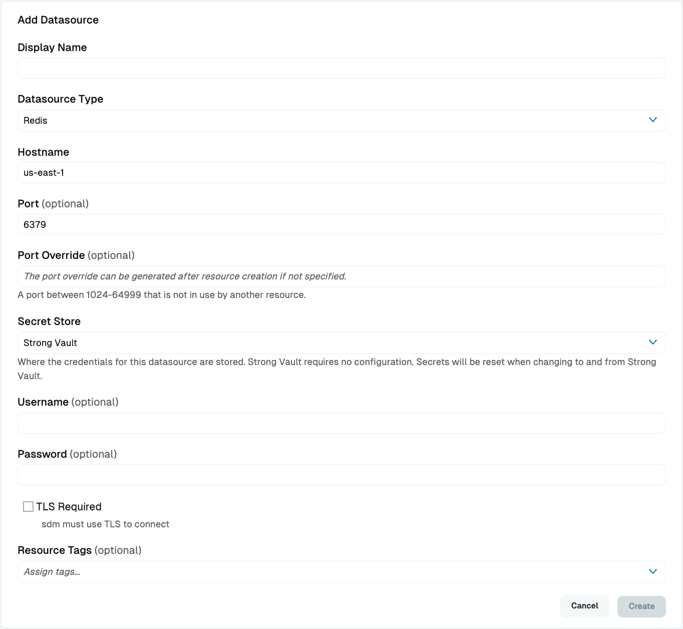 Add Redis Datasource