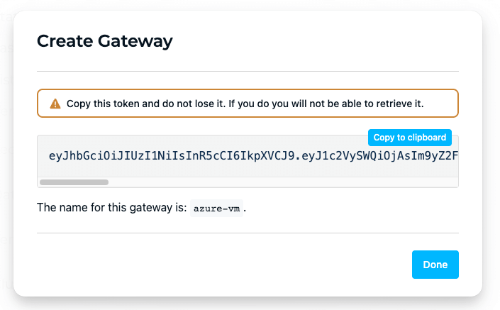 Create Gateway Token