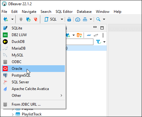 DBeaver Connect Oracle Database