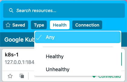 Health Filter Options
