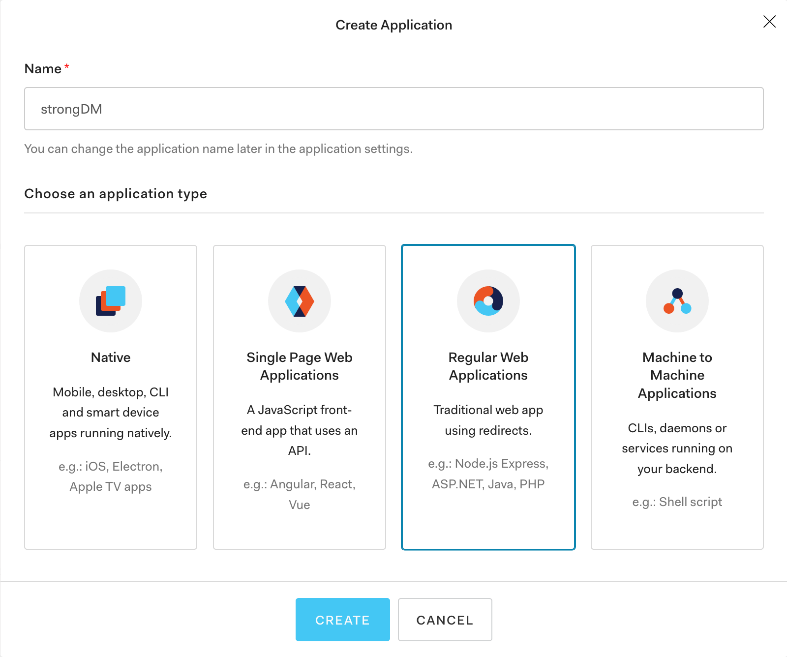 Create Auth0 Application