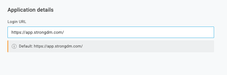 Enter the StrongDM Domain name