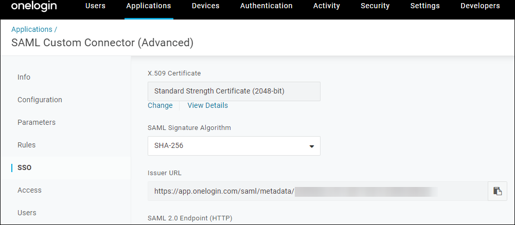 OneLogin Issuer URL