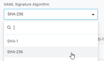 Change the Value to SHA-256