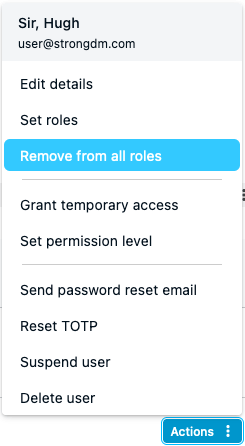 Reset TOTP for a User From the Users Page