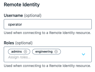 User Settings > Remote Identity