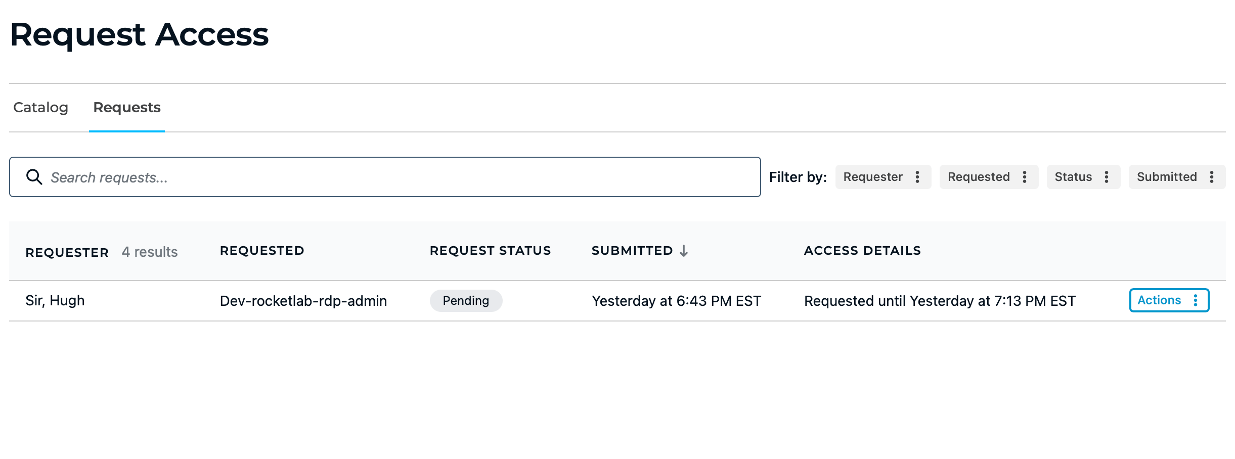 Request Access Modal Form