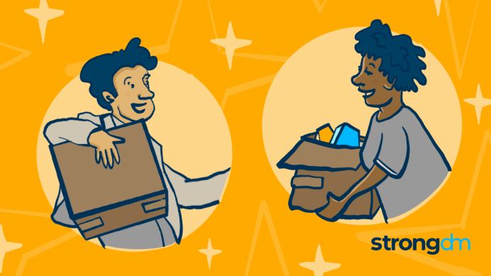 Illustration of people donating