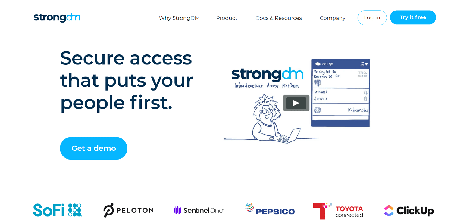 StrongDM website screenshot